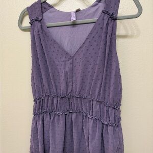 Alya Textured Lavender Sleeveless Blouse